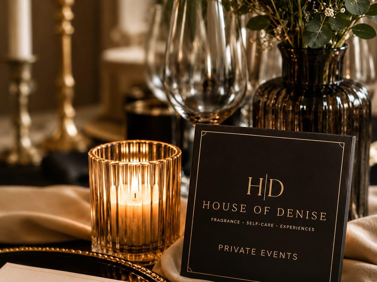 Styled table for a private House Of Denise celebration